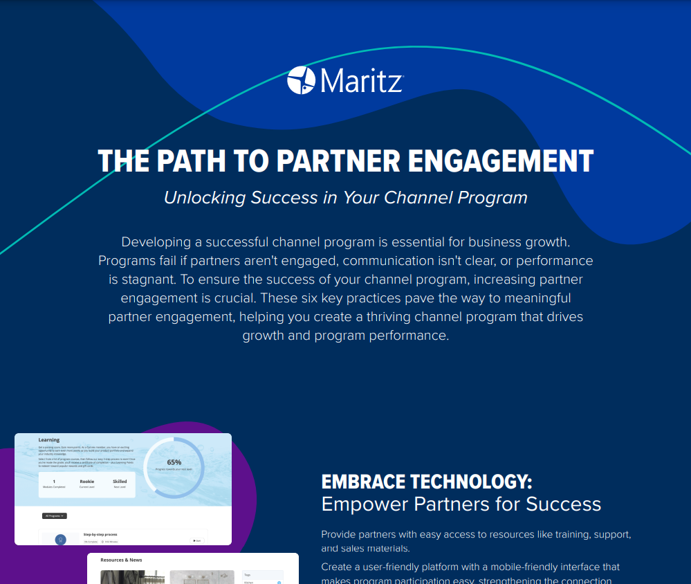 A path to partner engagement infographic